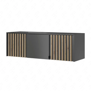 Aufsatz für Schrank Aspen 155 cm Graphit / Eiche Artisan funktionale Schrankerweiterung für Kleidung Schuhe und Accessoires