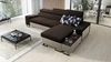 Ecksofa mit Schlaffunktion Flavio braun/beige rechts elegantes Ecksofa mit einer seitlich zu öffnenden Verlängerungsstange im Möbel