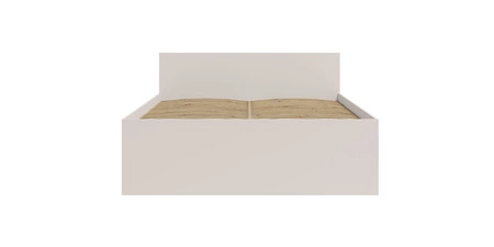 Bett Maxione 160x200 cm beige Bettwäschestauraum in Form einer ausziehbaren Schublade ideales Bett für Schlafzimmer hohes bequemes Kopfteil