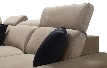 Ecksofa mit Schlaffunktion Kelly Sleek II schwarz links elegantes Ecksofa für Wohnzimmer aus strapazierfähigem Webstoff