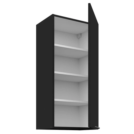 Küchenhängeschrank Schwarz 45 G-90 1F Metallkantengriff feuchtigkeits- und beschädigungsbeständiger Schrank