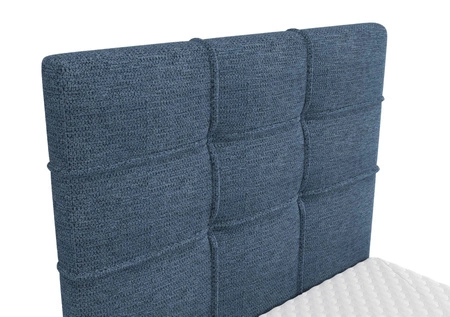 Boxspringbett Irvine 80x200 blau Stilvolles Bett mit Bettzeugablage und hohem Kopfteil besticht durch sein elegantes Design