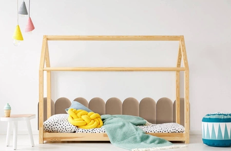 Wally gepolstertes Paneel 30x60 cm beige stilvolles Wandpaneel Zaun Veloursstoff modisches Finish für jede Einrichtung