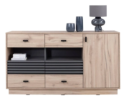 Möbelset Estan Eiche estana helle / anthrazit innovative Möbel für Wohnzimmer und Wohnräume im modernen Stil