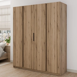 Kleiderschrank Kastano VII 200 cm Eiche evoke stilvolles Design Metallkantengriffe geräumiger Kleiderschrank für Schlafzimmer oder Diele