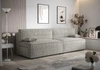 Brandon XL Schlafsofa creme modernes Design und breiter Funktionsstoff mit markanter Schlingenoberfläche