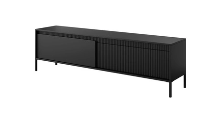RTV Schrank Sesti 187 cm schwarz originelles Design industrieller Stil TV-Schrank idealer Schrank für kühne Arrangements