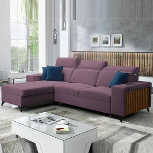 Ecksofa mit Schlaffunktion Komfort und Funktionalität Ecksofa mit Lattenrost Kelly heather left velvet