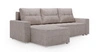 Ecksofa mit Schlaffunktion Pablos beige Universal-Ecksofa mit Bettkasten und Ziersteppung auf der Sitzfläche