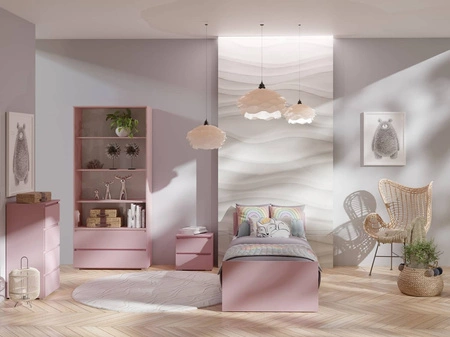 Kommode Simple 45 cm puderrosa Funktionsmöbel für das Mädchenzimmer einfaches Design