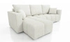 Ecksofa mit Schlaffunktion Linco creme Universal Ecksofa für das Wohnzimmer mit modernem Design aus Boucle-Stoff