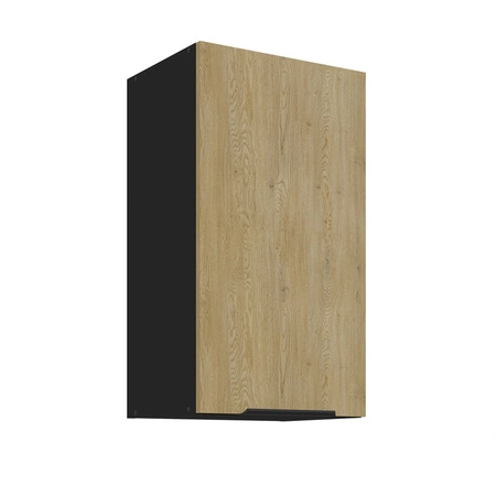 Küchenmöbel-Set Crotone 260 cm elegante Küchenschränke in dezenten und natürlichen Farben Griffe mit Metallkante