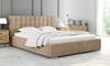 Polsterbett Umiky 180x200 honey stilvolles Bett mit Bettzeugablage komfortables Kopfteil besticht durch sein elegantes Design
