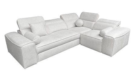 Ecksofa mit Schlaffunktion Viano II hellbraun rechts Designer Schlafsofa in modernem Ambiente