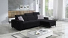 Ecksofa mit Schlaffunktion Kelly Sleek schwarz rechts geflochten bequem und funktional Ecksofa für Wohnzimmer