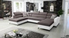 Ecksofa mit Schlaffunktion Savona VI braun / weiß rechts elegantes und bequemes Ecksofa für das Wohnzimmer zwei Container für Bettzeug 
