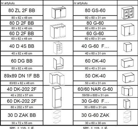 Sonia Küchenmöbel-Set 180 cm glänzende Fronten einzigartiger Stil des Schranks mit Vitrine gibt den Möbeln Leichtigkeit und Stil