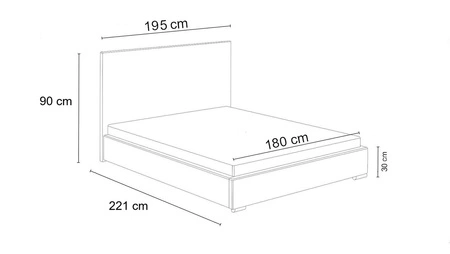 Polsterbett Umiky 180x200 dunkelgrau stilvolles Bett mit Bettzeugablage bequemes Kopfteil besticht durch sein elegantes Design