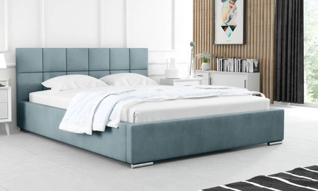 Polsterbett Costa 180x200 hellblau stilvolles Bett mit Bettzeugablage komfortables Kopfteil besticht durch sein elegantes Design