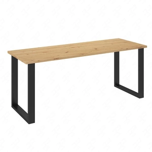 Taunton Tisch 185x67 cm handwerkliche Eiche / schwarz einfache Form von Möbeln mit stilvollen schwarzen Loft-Stil Beine bereichert auslaufsicher Platte