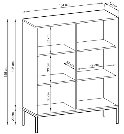 Kommode Lovro 104 cm beige modernes Design wird die Liebhaber von markanten Interieurs begeistern
