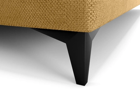 Boxspringbett Norco 80x200 gelb stilvolles Bett mit Bettzeug Lagerung Beleuchtung im Kopfteil fügt eine einzigartige Note