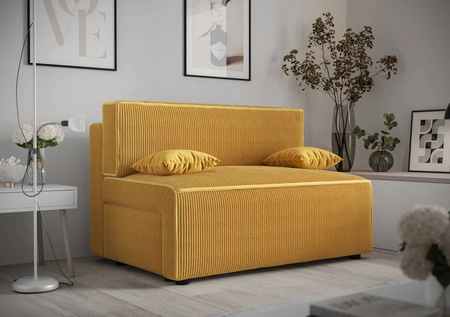 Klappsofa Brandon Honig modernes Design und breite Funktionalität dreidimensionalen Stoff mit ausdrucksstarken Streifen