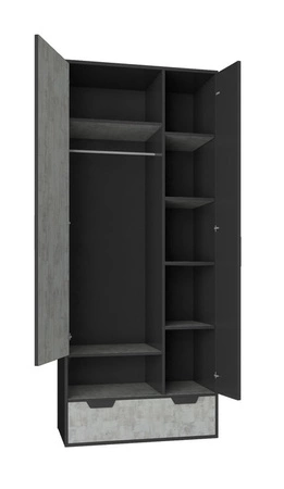 Kleiderschrank Nano 80 cm graphit / enigma ideal für das Jugendzimmer sehr brauchbar und hat ein modernes Design