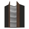 Brianza Eck-Küchenwandschrank 60x60 GN-90 2F Metallkantengriff feuchtigkeits- und beschädigungsbeständiger Schrank