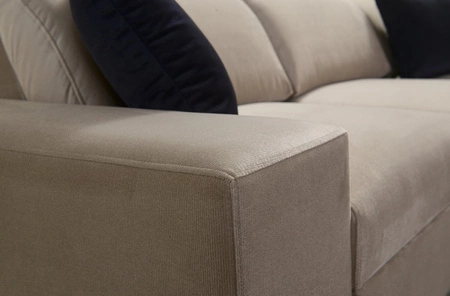 Ecksofa mit Schlaffunktion Kelly Sleek II schwarz rechtsseitiges elegantes Ecksofa für das Wohnzimmer aus strapazierfähigem Webstoff