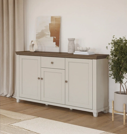 Kommode Evora 160 cm beige / Eiche dunin funktionell ideal für moderne klassische und skandinavische Innenräume