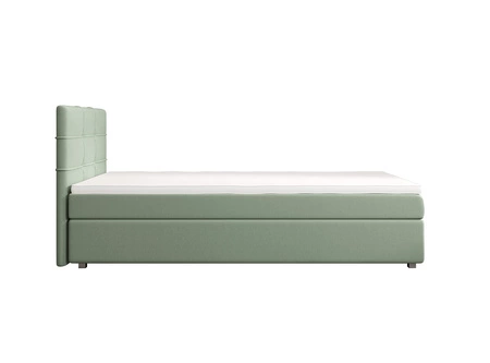 Boxspringbett Fresno 120x200 mintgrün im modernen skandinavischen Stil mit gepolstertem Kopfteil Bett mit Staukasten