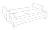 Wilkins Sofa mit Schlaffunktion blau elegantes Sofa für Wohnzimmer im skandinavischen Stil geschwungene Seiten verleihen Charakter