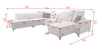 Ecksofa mit Schlaffunktion Kelly Sleek X grau rechtes extrem elegantes Ecksofa für Wohnzimmer mit verstellbaren Kopfstützen