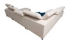 Ecksofa mit Schlaffunktion Kelly Sleek VI arctic blue rechte Seite modernes Design Ecksofa für Wohnzimmer mit verstellbaren Kopfstützen