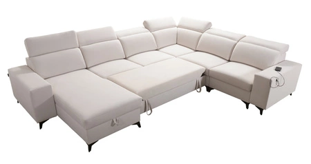 Ecksofa mit Schlaffunktion Kelly Sleek VIII graphit links stilvolles Ecksofa für Wohnzimmer bietet Komfort beim Entspannen