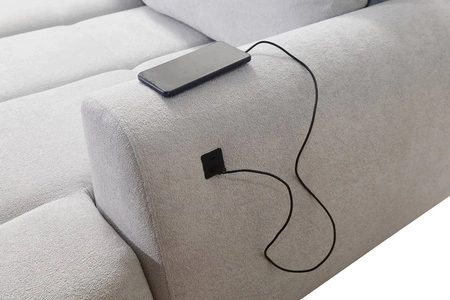 Ecksofa mit Schlaffunktion Sanfte Olive rechts stilvolles Design Ecksofa-Bett zeichnet sich durch seine abgerundete Form aus