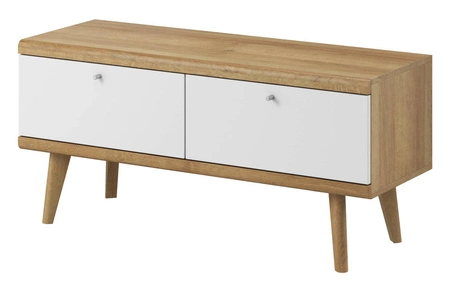 Primo Hängeschrank Eiche riviera / weiß modernes Design Kantenverkleidung mit Spezialfurnier und Dämpfungssystem