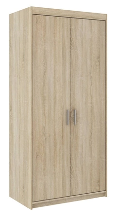 Kleiderschrank Rene 90 cm Eiche hell sonoma modernes Design stilvolle Griffe