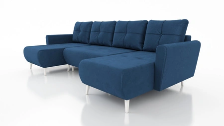 Ecksofa mit Schlaffunktion Felicie U dunkelblau Stilvolles und elegantes Ecksofa das zu skandinavischen Stilrichtungen passt