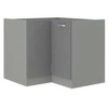 Eck-Küchenschrank Grau 89x89 DN 1F BB dampf- temperatur- und spritzwasserbeständiger Schrank