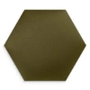 Gepolstertes Paneel Hexagon 40x35 cm oliv stilvoll Wandpaneel Veloursstoff modische Dekoration jedes Interieur
