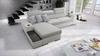 Ecksofa mit Schlaffunktion Provo grau/weiß links Ecksofa mit Bettkasten und Funktionserweiterung