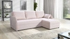 Ecksofa mit Schlaffunktion Orsa beige universal Ecksofa mit interessantem Design strapazierfähiger Veloursstoff