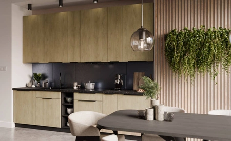 Eck-Küchenschrank Crotone 90x90 DN 2F BB Metallkantengriff feuchtigkeits- und beschädigungsbeständiger Schrank