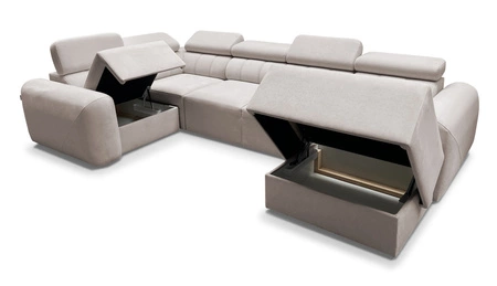 Ecksofa mit Schlaffunktion Cantare IV elfenbein rechts Sorgfältig verarbeitetes Ecksofa für das Wohnzimmer bietet Komfort und Bequemlichkeit