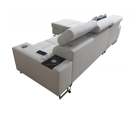 Ecksofa mit Schlaffunktion Dafni schwarz links geflochten Komfort und Funktionalität für die tägliche Entspannung