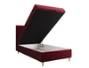 Boxspringbett Bing 100x200 dunkelrot im modernen skandinavischen Stil mit gepolstertem Kopfteil Bett mit Staukasten