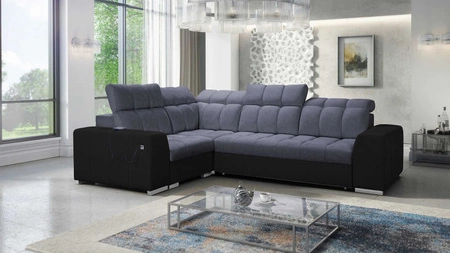 Ecksofa mit Schlaffunktion Luigi II graphit / schwarz links Komfort für die tägliche Entspannung Ecksofa mit Bettkasten