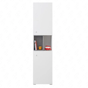 Bücherregal Epsilon 45 cm weiß / Beton ideal für das Jugendzimmer sehr brauchbar und hat einen modernen Look
